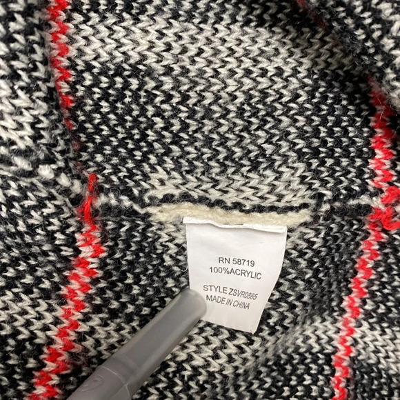 NY Collection Women's Plaid Long Cardigan Sweater Size 2X Black, Red and Beige‎ - Picture 7 of 7